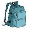 blue backpack for school